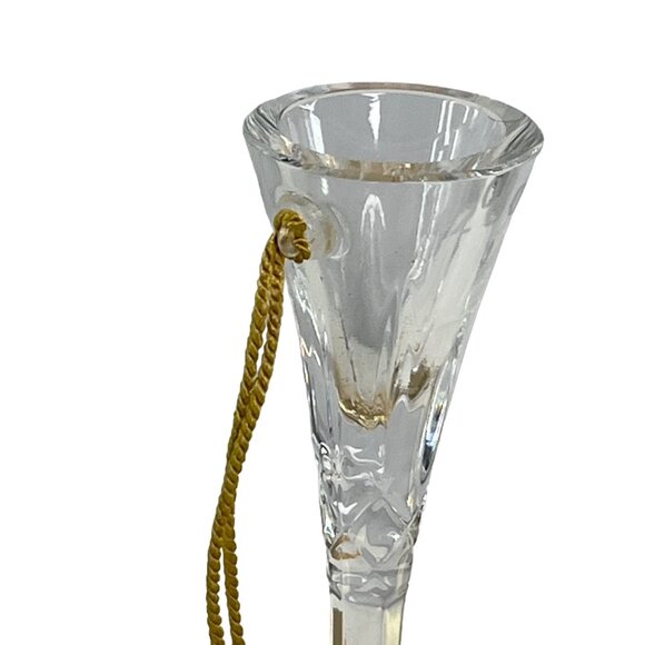 Gorham Crystal 2000 Holiday Toasting Flute With Tassel NIB Christmas Ornament - Picture 7 of 10